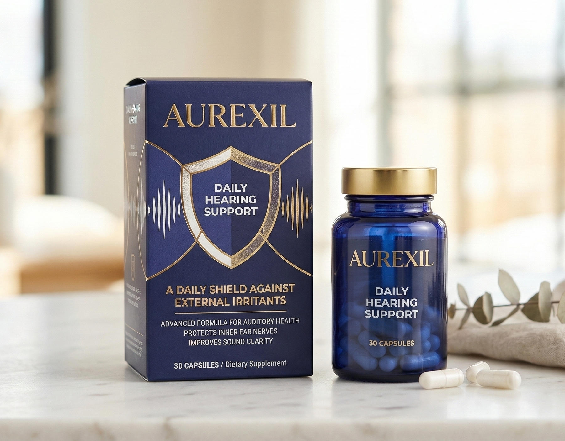 Aurexil - suplemento alimentar para conforto auditivo diário, 30 cápsulas